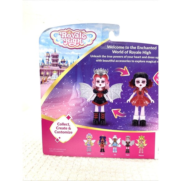 Royale High Dark Fairy 3" Mini Doll & Accessories 2024 Pink 9 Mix Match Fashions - Picture 5 of 9